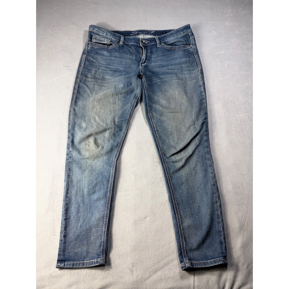 Seven7 Women Skinny Jeans Size 14 Medium Wash Stretch Denim Blue Pants
